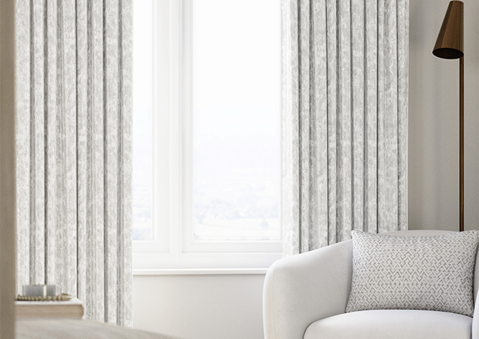 Crushed Velvet, White - Made to Measure Curtains - Image 5